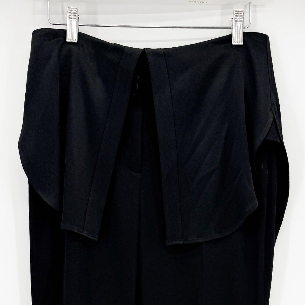 Hellessy Black Kooning satin trousers with shirttail overlay, size 4 - Picture 9 of 16